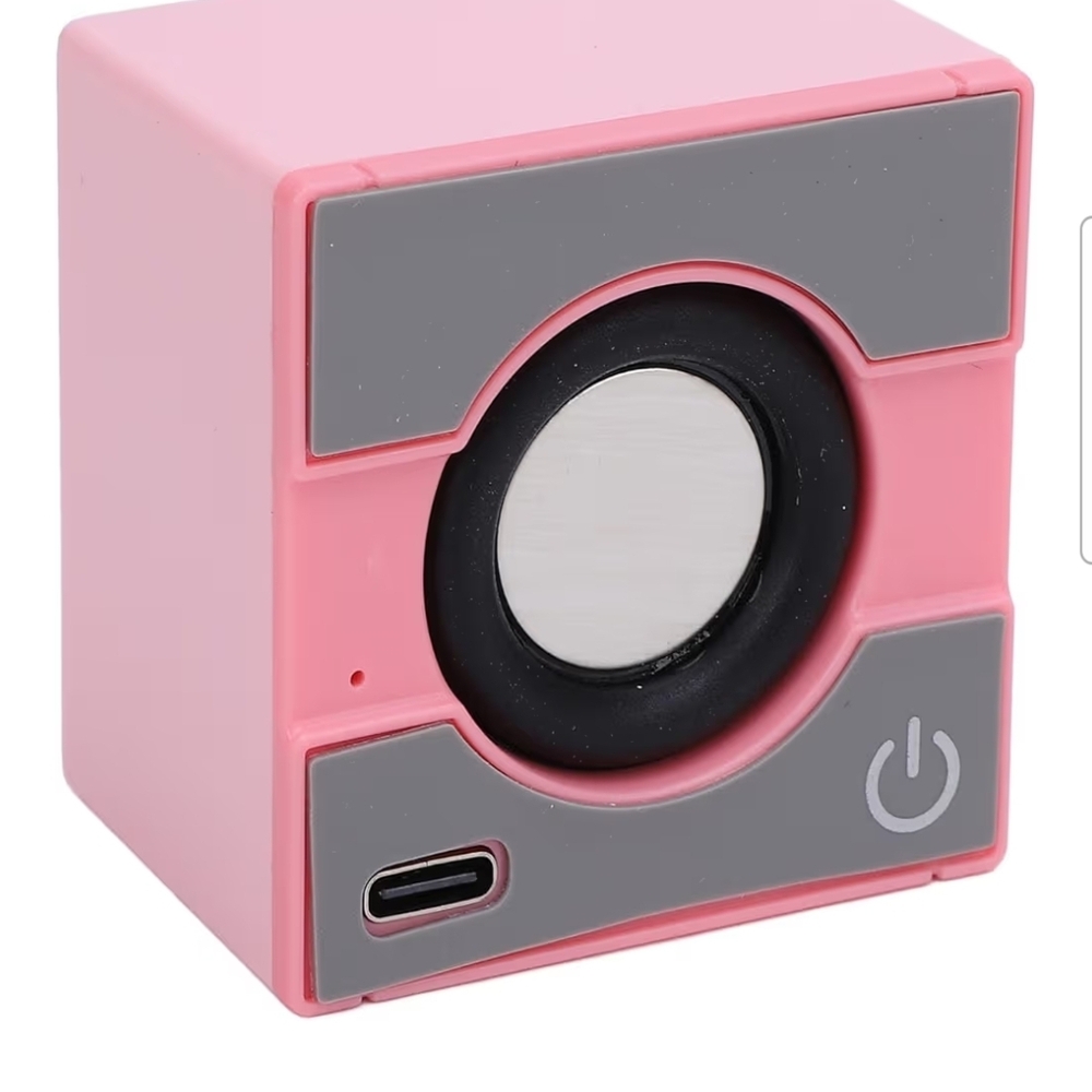 X1 Music Wireless Pink and Gray Mini Speaker With Charging Cord